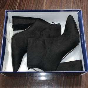 Zip Back Chunky Heeled Boots